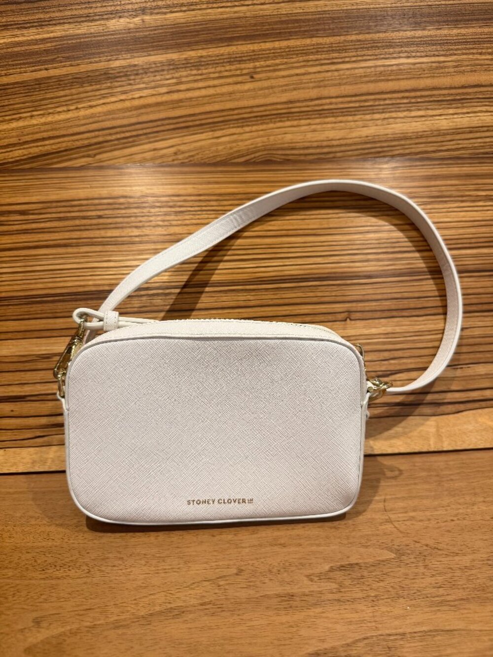 Stoney Clover Lane White Camera Crossbody Bag O/S